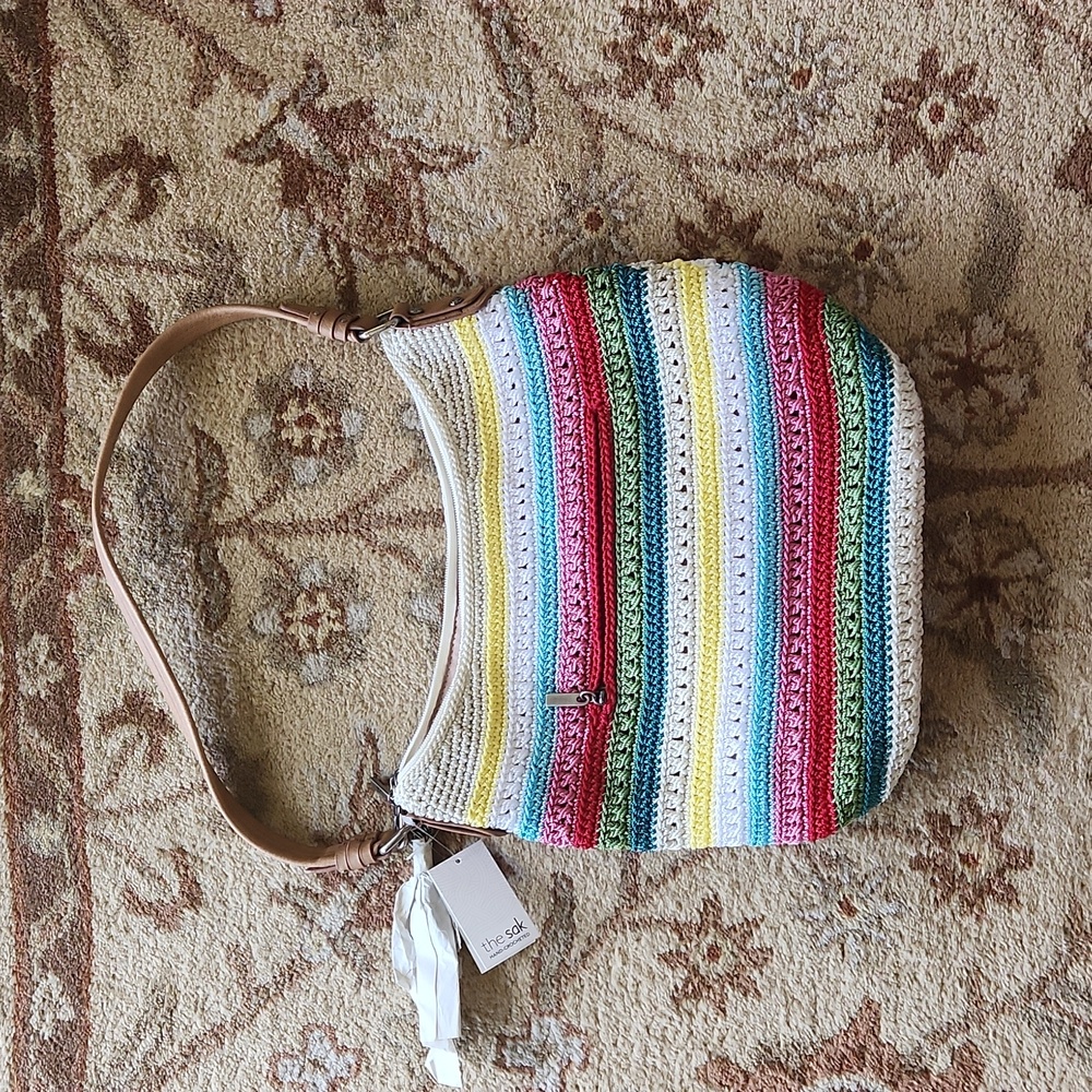 The Sak colorful Sequoia hobo bag NWT Hand-Crochet Bohemian Hippie Price Firm